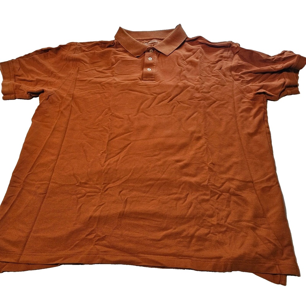 Magellan Polo Short Sleeve Shirt Mens Burnt Orange SZ 2XL